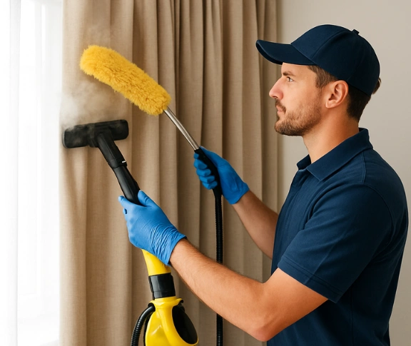 Trusted drapes cleaning technician Matty Curtain Cleaning moorina QLD