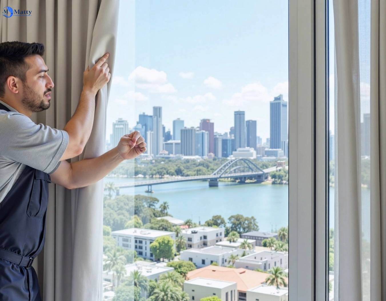 Professional curtain steam cleaning service moorina QLD by Matty Curtain Cleaning