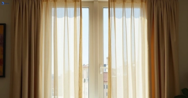 Dull dusty drapes in moorina before professional cleaning